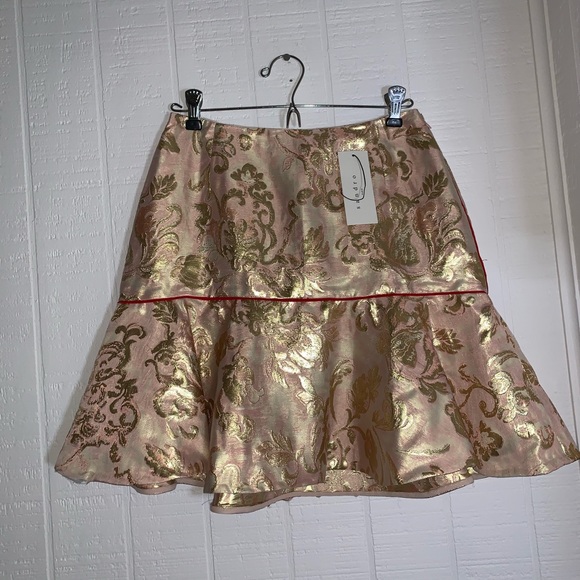 ⭐️NWT Sandro Skirt Golden Mini Brocade Size 2 - Picture 3 of 5